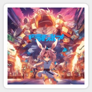 powerfull manga sutan Sticker